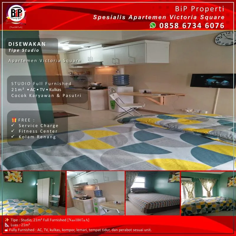Studio Furnished - Disewakan [Nas1807aA]