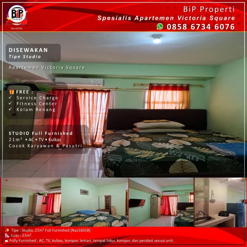 Studio Furnished - Disewakan [Naz1601B]
