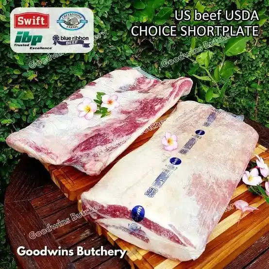 Daging sapi shortplate (impor/ beku)