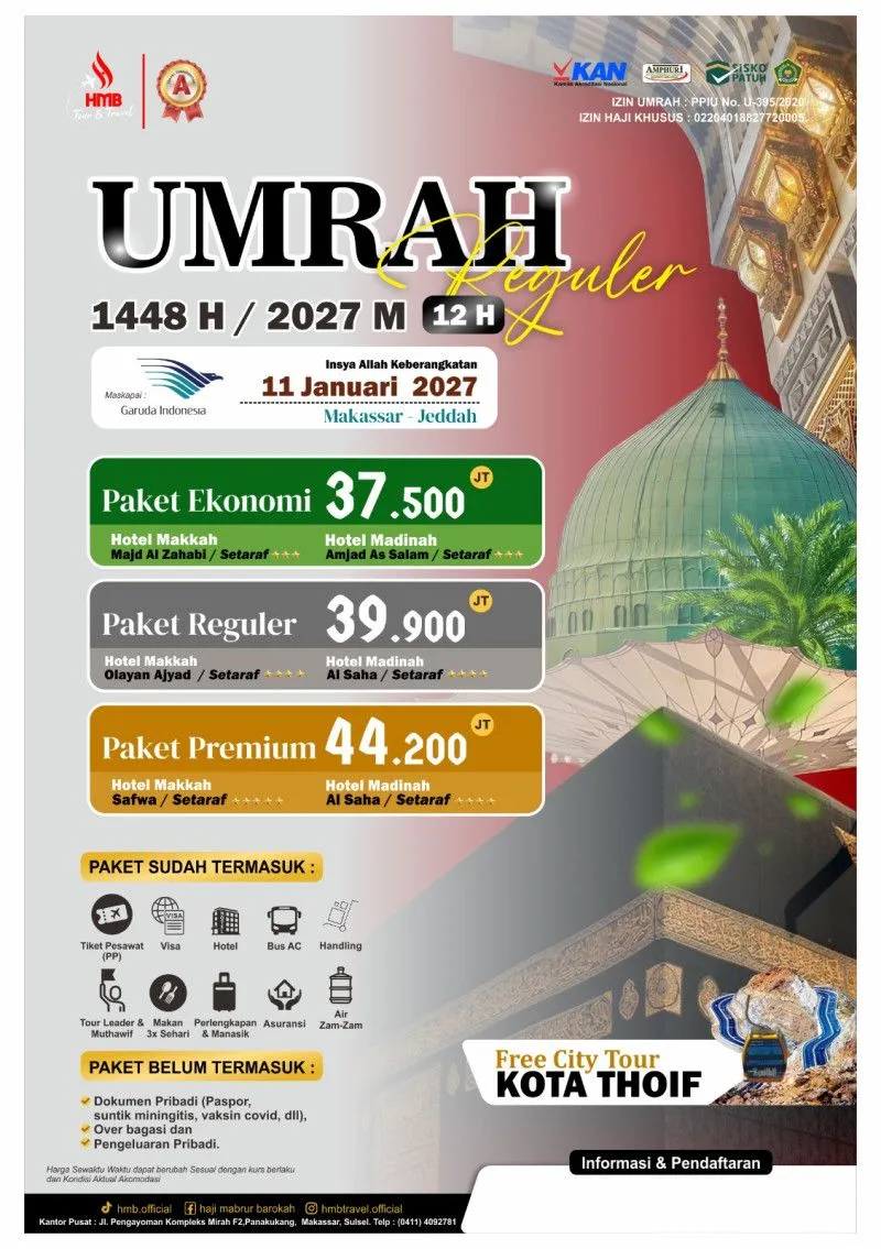 Paket Umrah Januari 2027